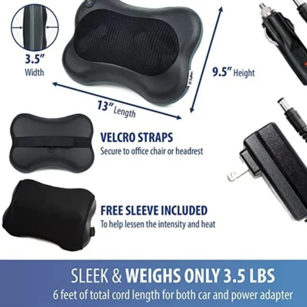 Zyllion Shiatsu Back and Neck Massager With Heat - Picture 10 of 10